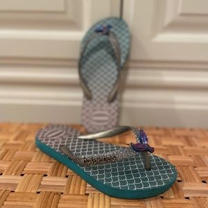 Girls mermaid Havaianas sz 8